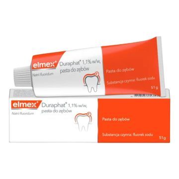 elmex Duraphat, 1,1% w/w, pasta do zębów, 1 tuba 51 g