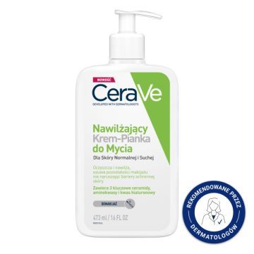 CeraVe, krem-pianka, do mycia, nawilz., 473 ml