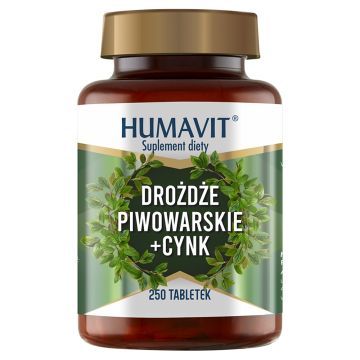 Humavit Drozdze piwowarskie + Cynk, tabl., 250 szt