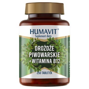Humavit Drozdze Piwowarskie + Wit.B12, tabl.,250 szt