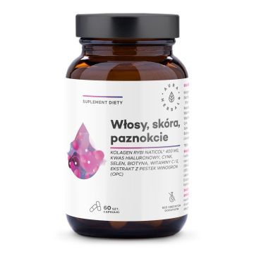Kolagen Rybi NatiCol, Włosy, Skóra, Paznokcie, kapsułki, 60 szt.