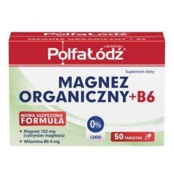 Magnez Organiczny + B6, tabl., 50 szt