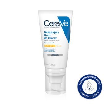 CeraVe, nawilżający krem do twarzy SPF 50, 52 ml