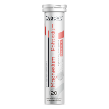 OstroVit, Magnez + Potas 20 tabletek musujących, grejpfrut