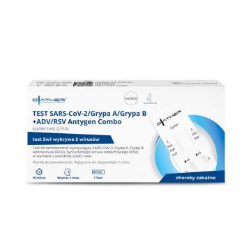 Test COVID-19 SARS-CoV-2 & Grypa A/B+ADV/RSV Antyg,1szt