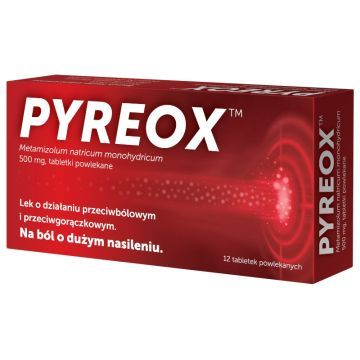 Pyreox, 500 mg, tabletki powlekane, 12 szt.
