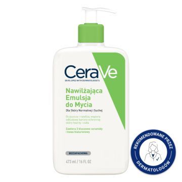 CeraVe, nawilżająca emulsja do mycia dla skóry normalnej i suchej, 473 ml