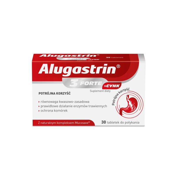 Alugastrin 3 Forte + Cynk, tabletki, 30 szt.