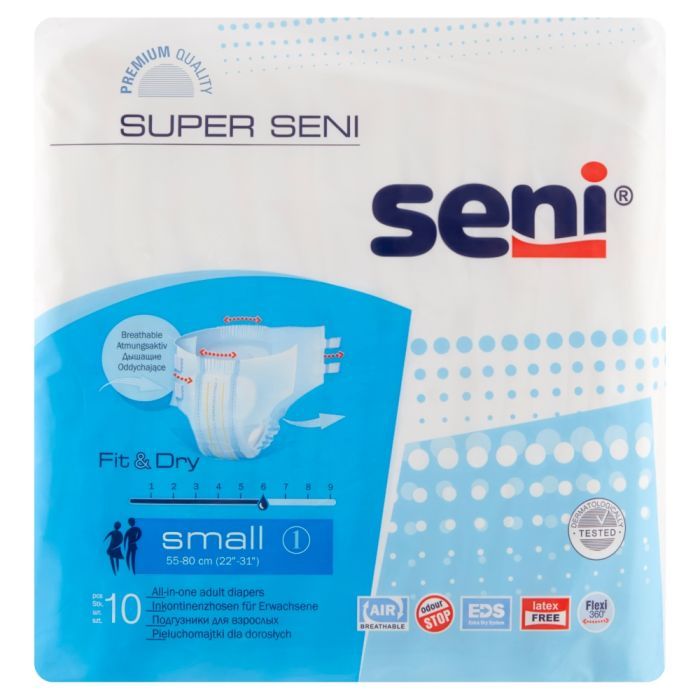 Super Seni, pieluchomajtki dla dorosłych, rozmiar S, 10 szt. main product photo