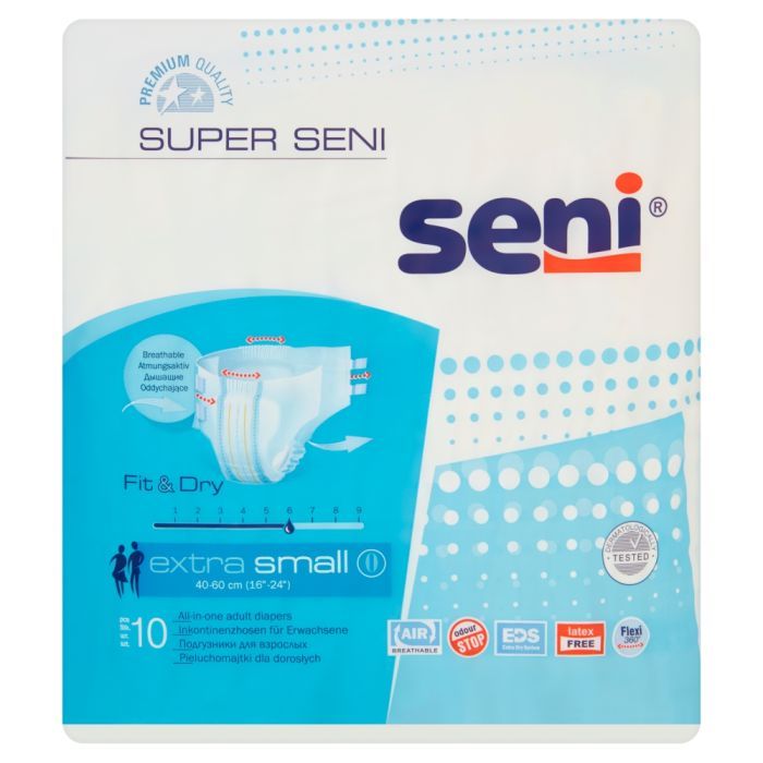 Super Seni, pieluchomajtki dla dorosłych, rozmiar XS, 10 szt. main product photo