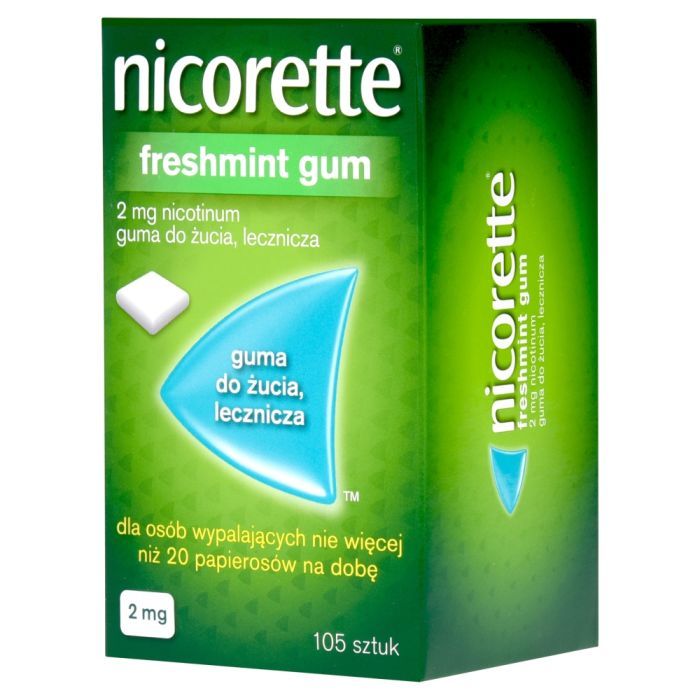 Nicorette Freshmint Gum, 2 mg, gumy do żucia, 105 szt.