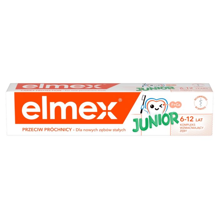 Elmex Junior, pasta do zębów z aminofluorkiem, dla dzieci 6-12 lat, 75 ml