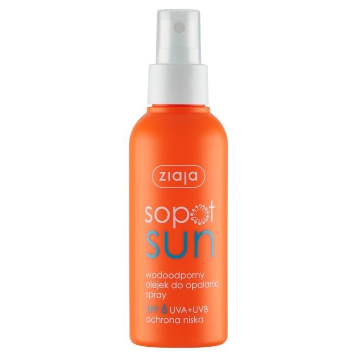 Ziaja Sopot Sun, wodoodporny olejek do opalania w sprayu, SPF 6, 125 ml main product photo