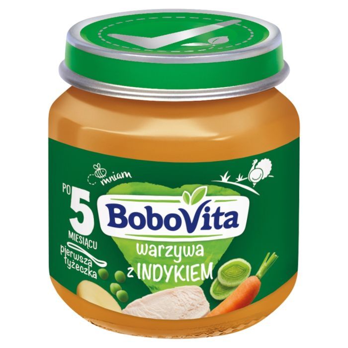 BoboVita, warzywa z indykiem, 5 m+, 125 g main product photo