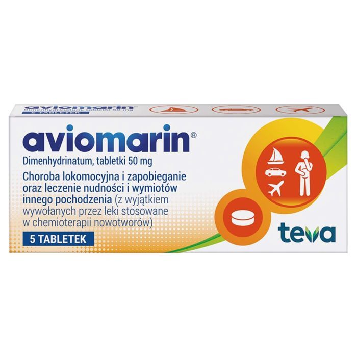 Aviomarin, 50 mg, tabletki, 5 szt main product photo