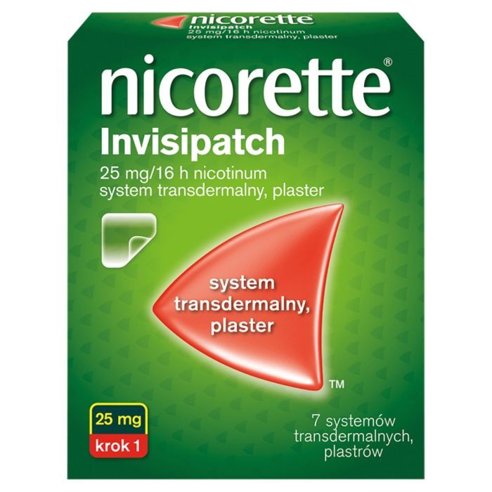 Nicorette Invisipatch, 25 mg/16 h, plastry transdermalne, 7 szt. main product photo