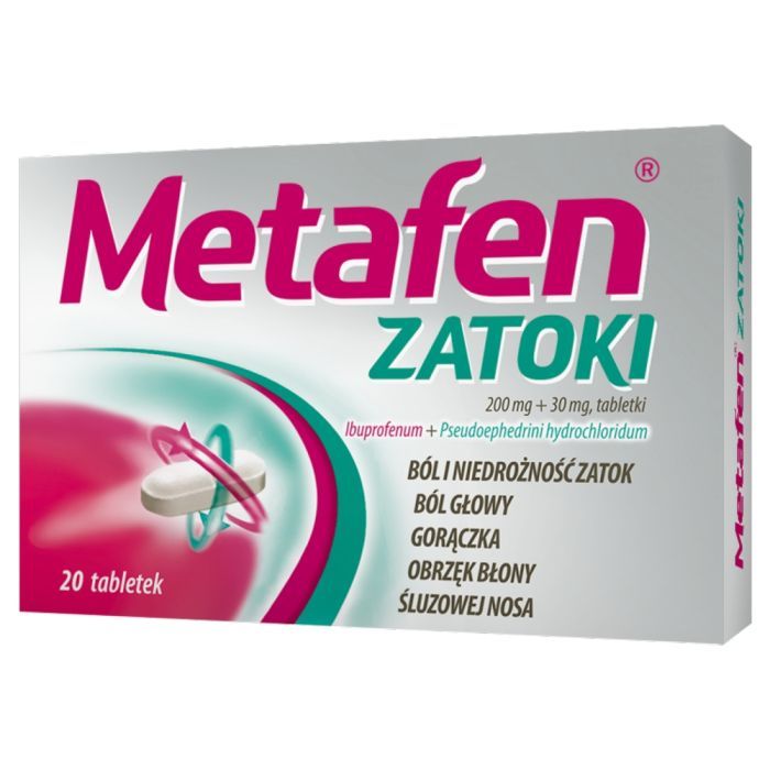 Metafen Zatoki, 200mg+30mg, tabletki powlekane, 20 szt. main product photo