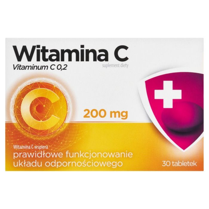Witamina C 200 mg, tabletki, drażowane, 30 szt main product photo
