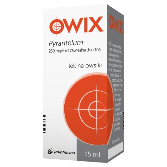 Pyrantelum OWIX, 250 mg / 5 ml, zawiesina doustna, 15 ml main product photo