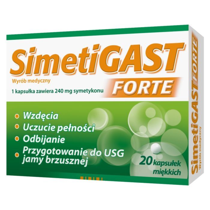 Simetigast Forte, kapsułki elastyczne, 20 szt. main product photo