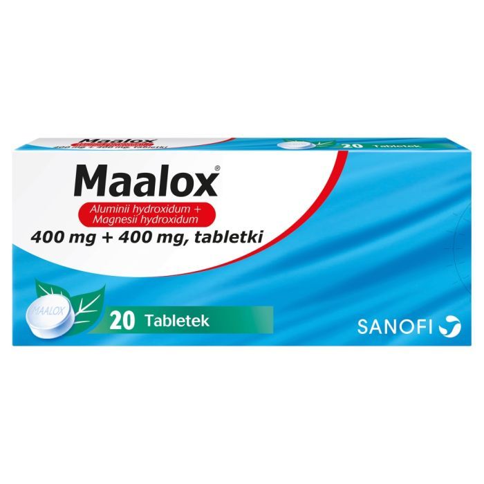Maalox, 400 mg+400 mg, tabletki, 20 szt. main product photo