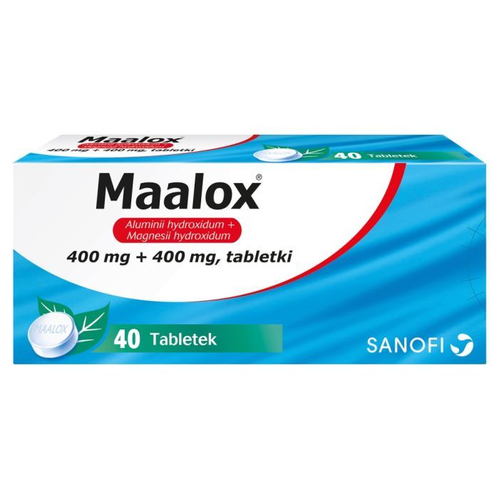 Maalox, 400 mg+400 mg, tabletki, 40 szt. main product photo