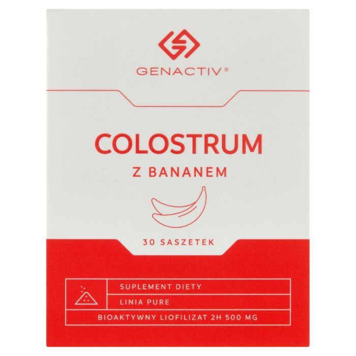 Colostrum z bananem Genactiv, proszek, saszetki, 30 szt. main product photo