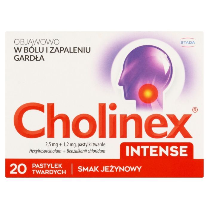 Cholinex Intense, tabletki do ssania, smak jeżynowy, 20 szt. main product photo