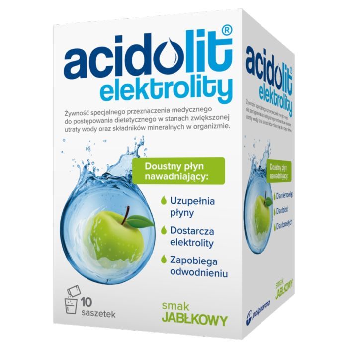 Acidolit, proszek, smak jabłkowy, 4,4 g, 10 saszetek main product photo