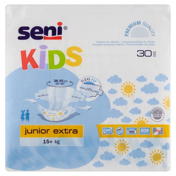 Seni Kids, pieluchomajtki, Junior Extra (15+ kg), 30 szt. main product photo