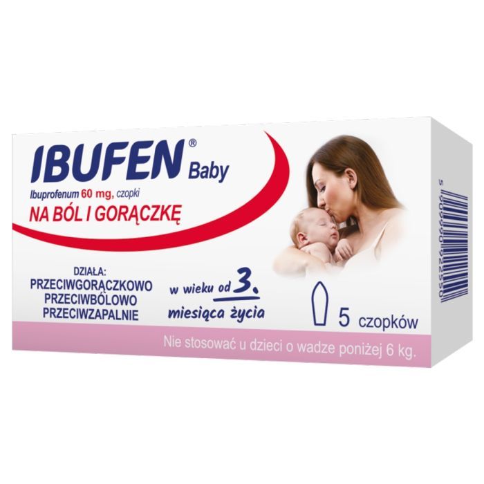 Ibufen Baby, 60 mg, czopki, 5 szt. main product photo