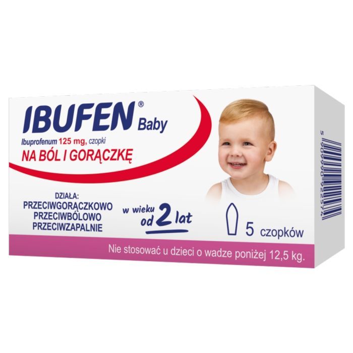Ibufen Baby, 125 mg, czopki, 5 szt. main product photo