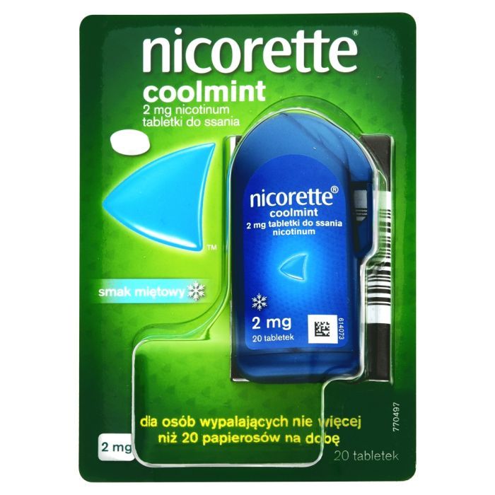 Nicorette Coolmint, 2 mg, tabletki do ssania, 20 szt. main product photo