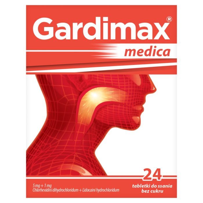 Gardimax medica, 5 mg + 1 mg, tabletki do ssania, 24 szt. main product photo