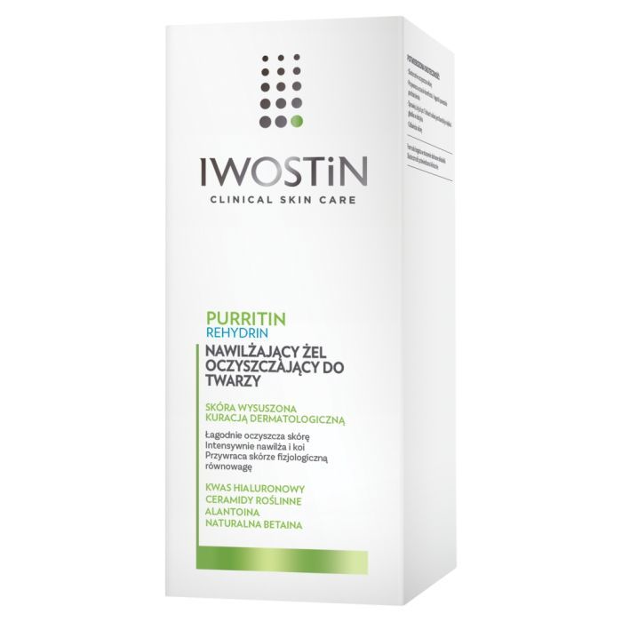 Iwostin Purritin Rehydrin, nawilżający żel do mycia twarzy, 150 ml