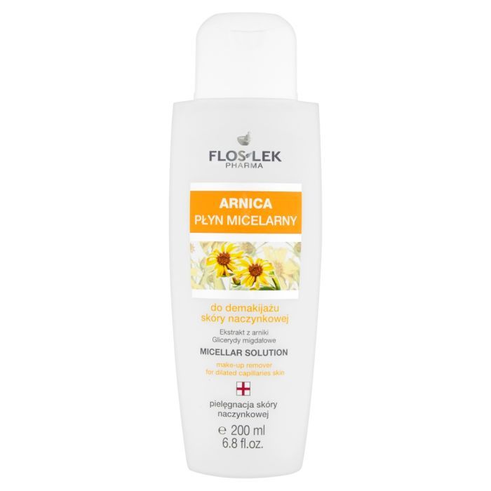 Flos-Lek Pharma Arnica, płyn micelarny do demakijażu skóry naczynkowej, 200 ml main product photo