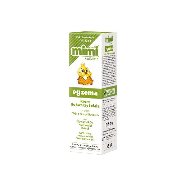 CutisHelp Mimi, krem,konopny,do twarzy i ciala,Egzema,75 ml main product photo