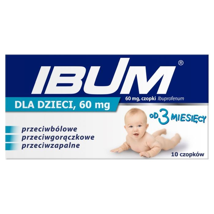 Ibum dla dzieci, 60 mg, czopki, 10 szt. main product photo