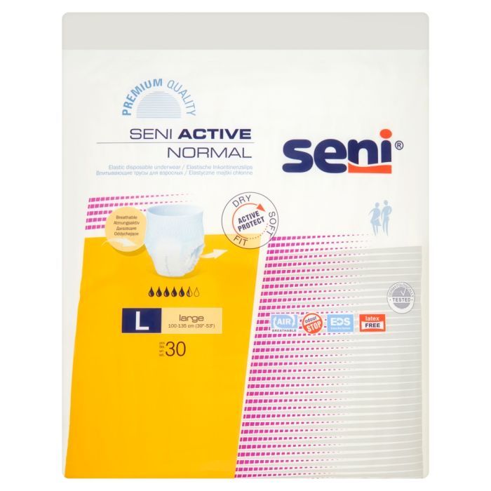 Seni Active Normal, majtki chłonne, rozmiar L, 30 szt. main product photo