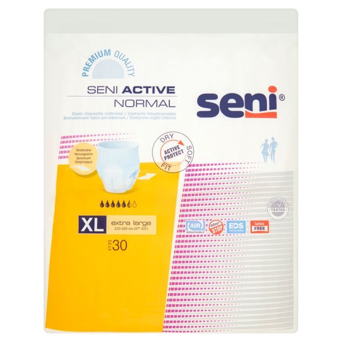 Seni Active Normal, majtki chłonne, rozmiar XL, 30 szt. main product photo