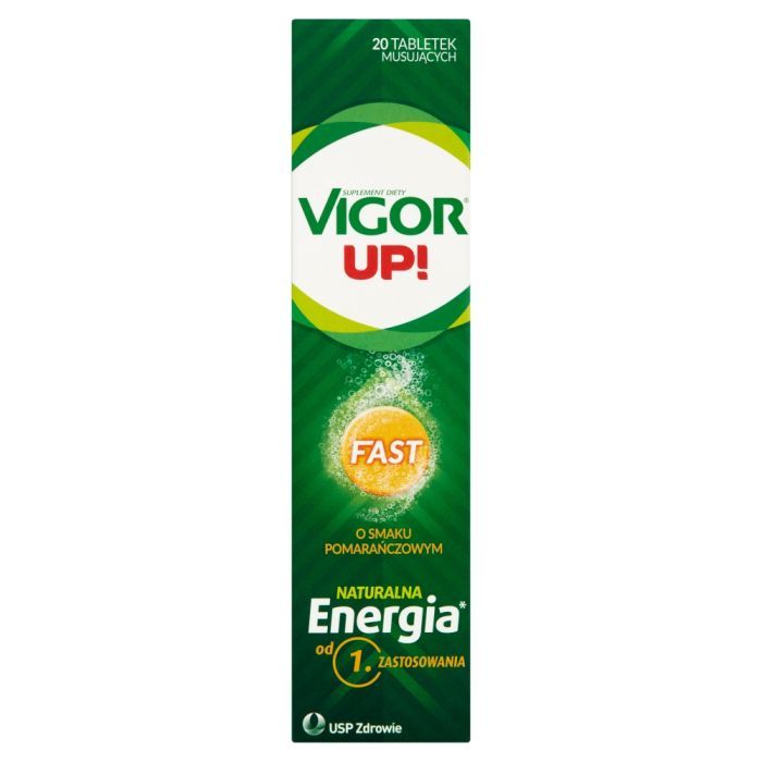 Vigor Up Fast, tabletki musujące o smaku pomarańczowym, 20 szt. main product photo