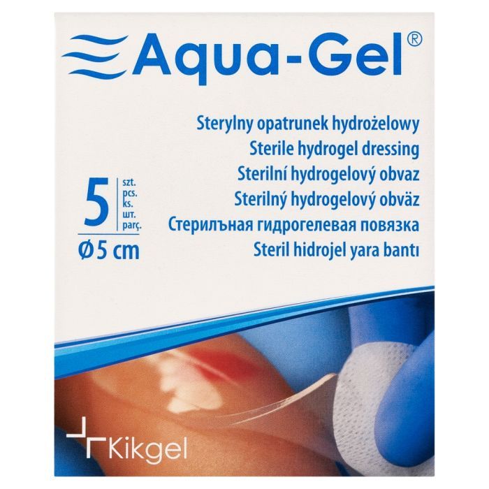 Aqua-Gel, opatrunek hydrożelowy, średnica 5 cm, 5 szt. main product photo