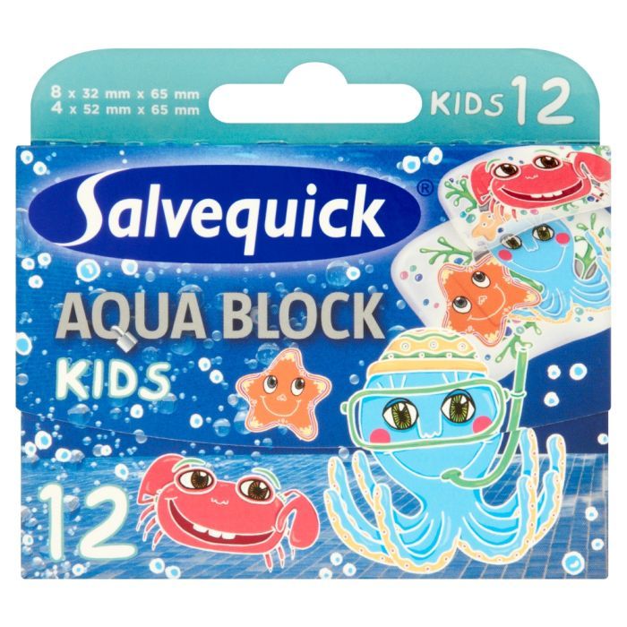 Salvequick Aqua Block Kids, plastry, 12 szt. main product photo