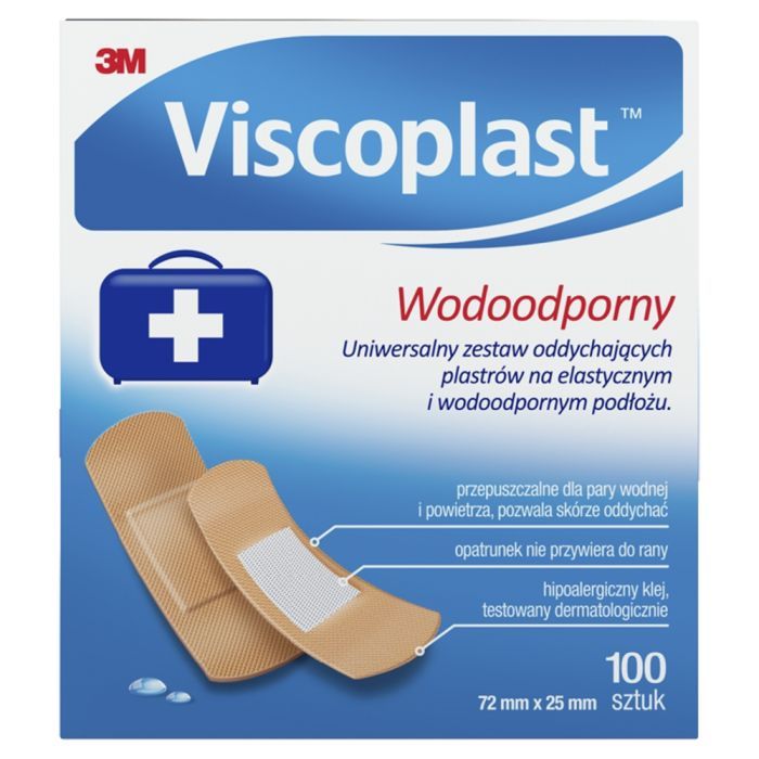 Viscoplast, plaster wodoodporny, 72 mm x 25 mm, 100 szt. main product photo