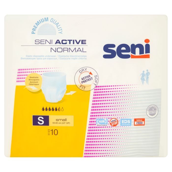 Seni Active Normal, majtki chłonne, rozmiar S, 10 szt. main product photo