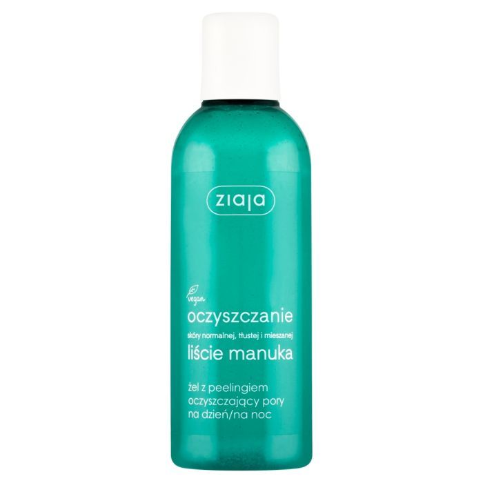 Ziaja Liście Manuka-Oczyszczanie, żel z peelingiem oczyszczający pory, na dzień i na noc, 200 ml main product photo