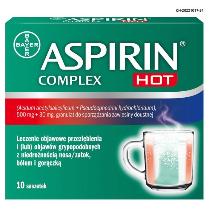 Aspirin Complex Hot, 500 mg+30 mg,gran.d/sp.zaw.dou.,10 szt main product photo