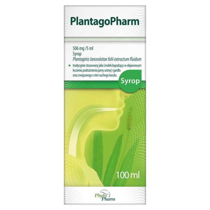PlantagoPharm, 506 mg/5 ml, syrop, 100 ml main product photo