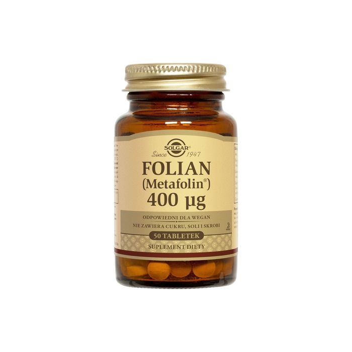 Solgar Folian, 400 mcg, tabl., 50 szt main product photo