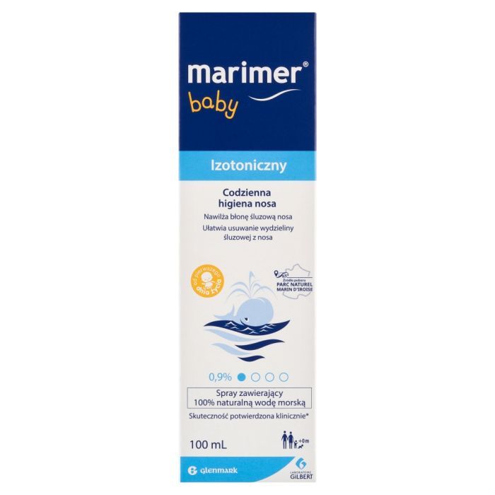 Marimer baby, spray do nosa, roztwór naturalnej wody morskiej,100 ml main product photo